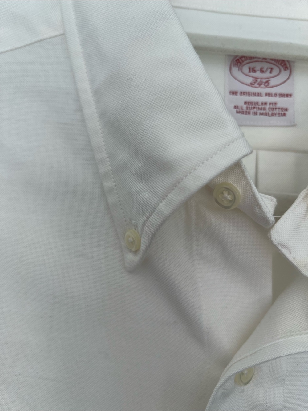 Brooks Brothers White Button-Down Dress Shirt
